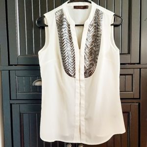 NWOT | The Limited Matte Sequined Blouse [S]